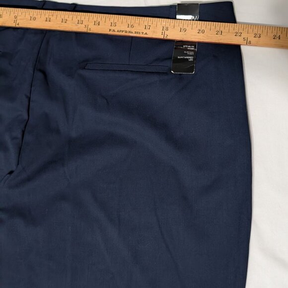 Jones New York Womens Navy Stretch Runway Slim Pants 20W Polyester Blend Career - Picture 12 of 16